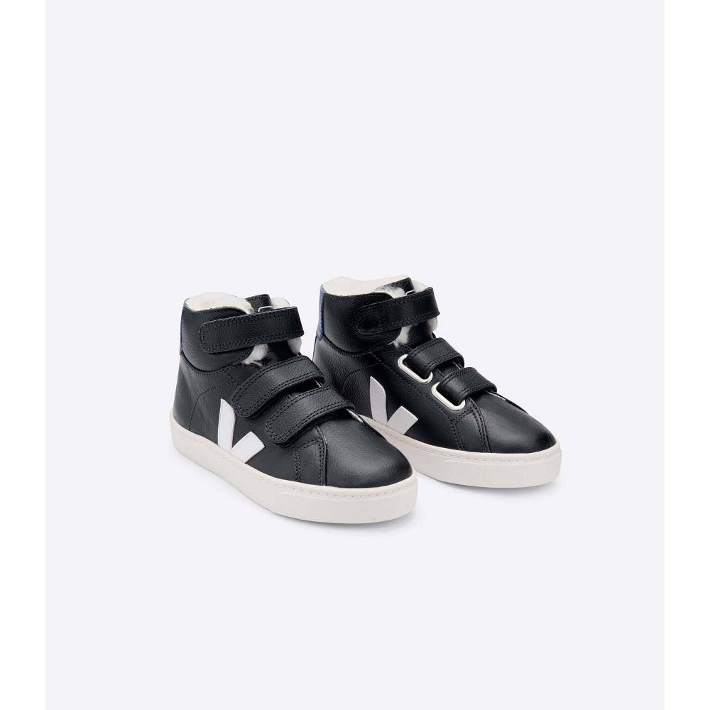 Veja ESPLAR MID FURED CHROMEFREE Kids' Shoes Black | NZ 739WNB